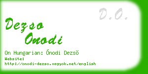 dezso onodi business card